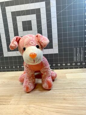 Toys R Us Pink Floral Puppy Dog Plush – Small Cute Stuffed Animal 2013